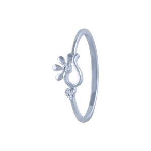 14k (585) White Gold And Diamond Ring For Women