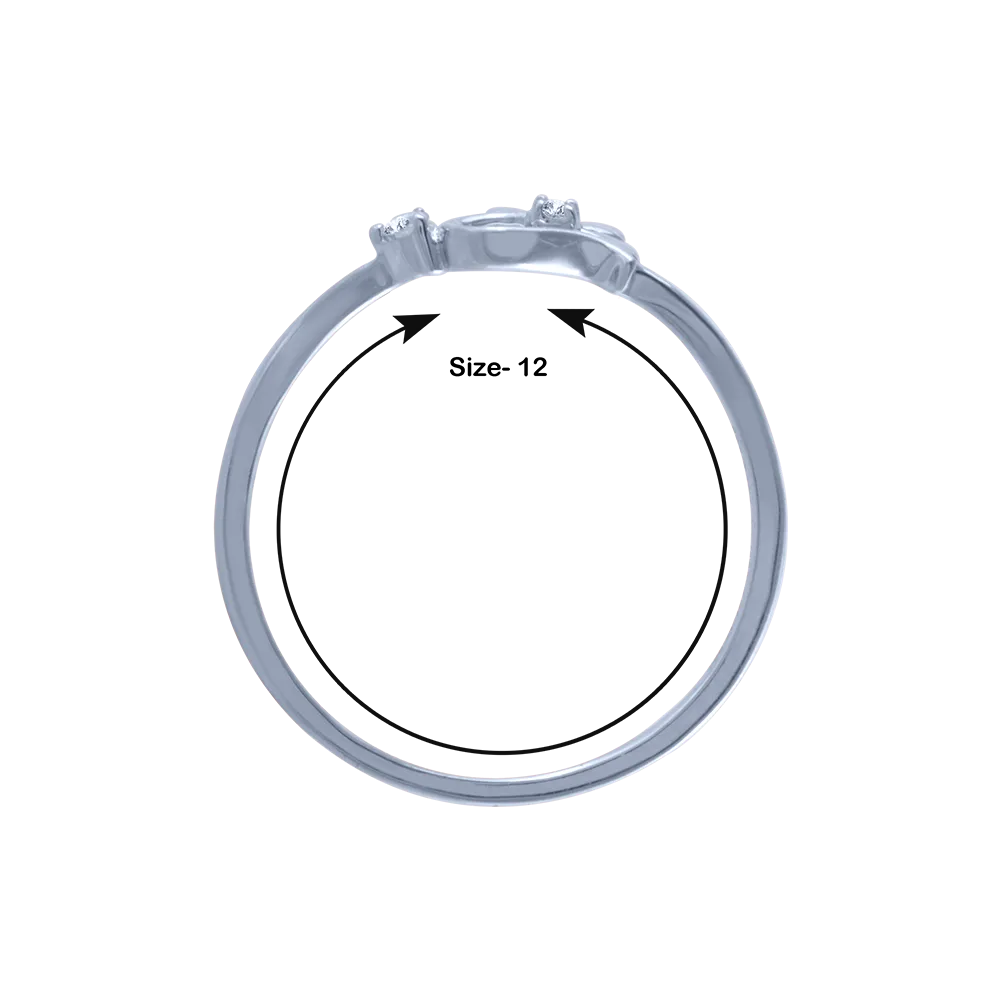 14k (585) White Gold And Diamond Ring For Women
