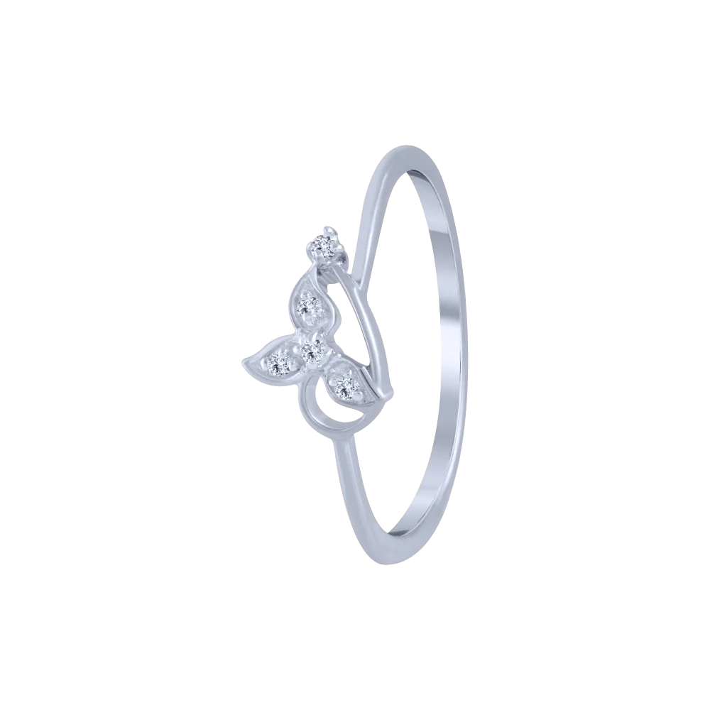14KT (585) White Gold And Diamond Ring For Women