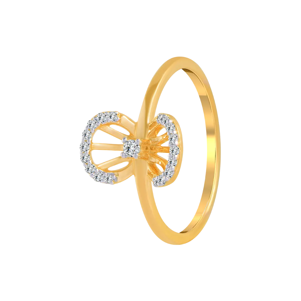 14KT (585) Yellow Gold And Diamond Ring For Women