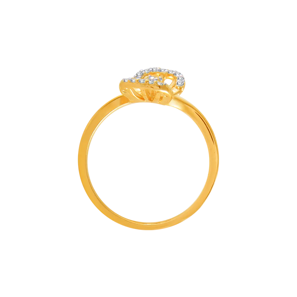 14KT (585) Yellow Gold And Diamond Ring For Women