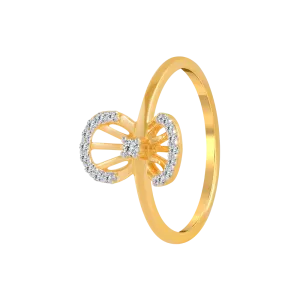 14KT (585) Yellow Gold And Diamond Ring For Women