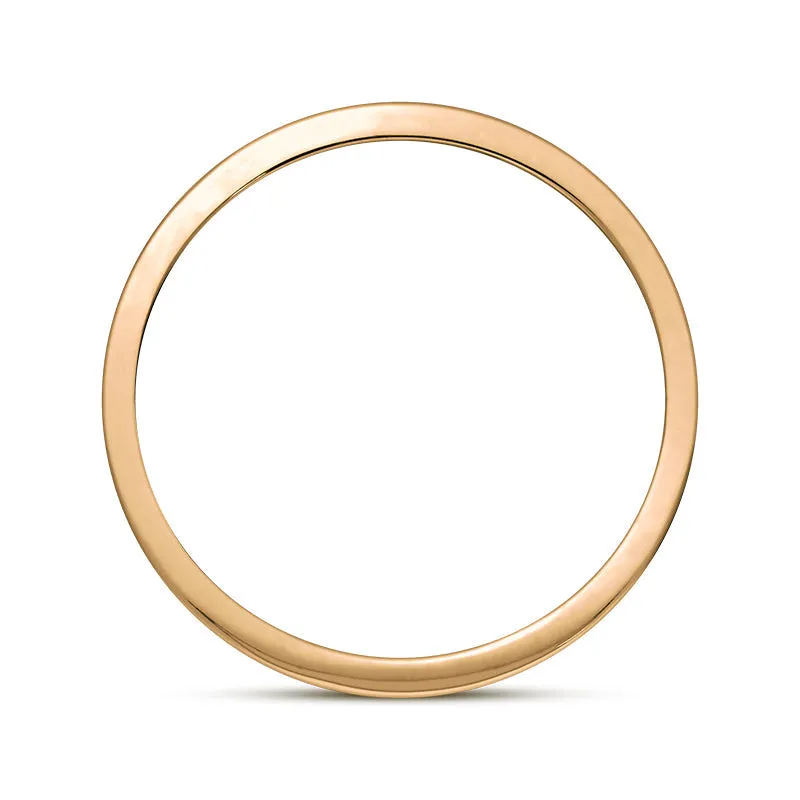 18ct Rose Gold 0.24ct Diamond King's Coronation Hallmark Princess Cut 5mm Ring D