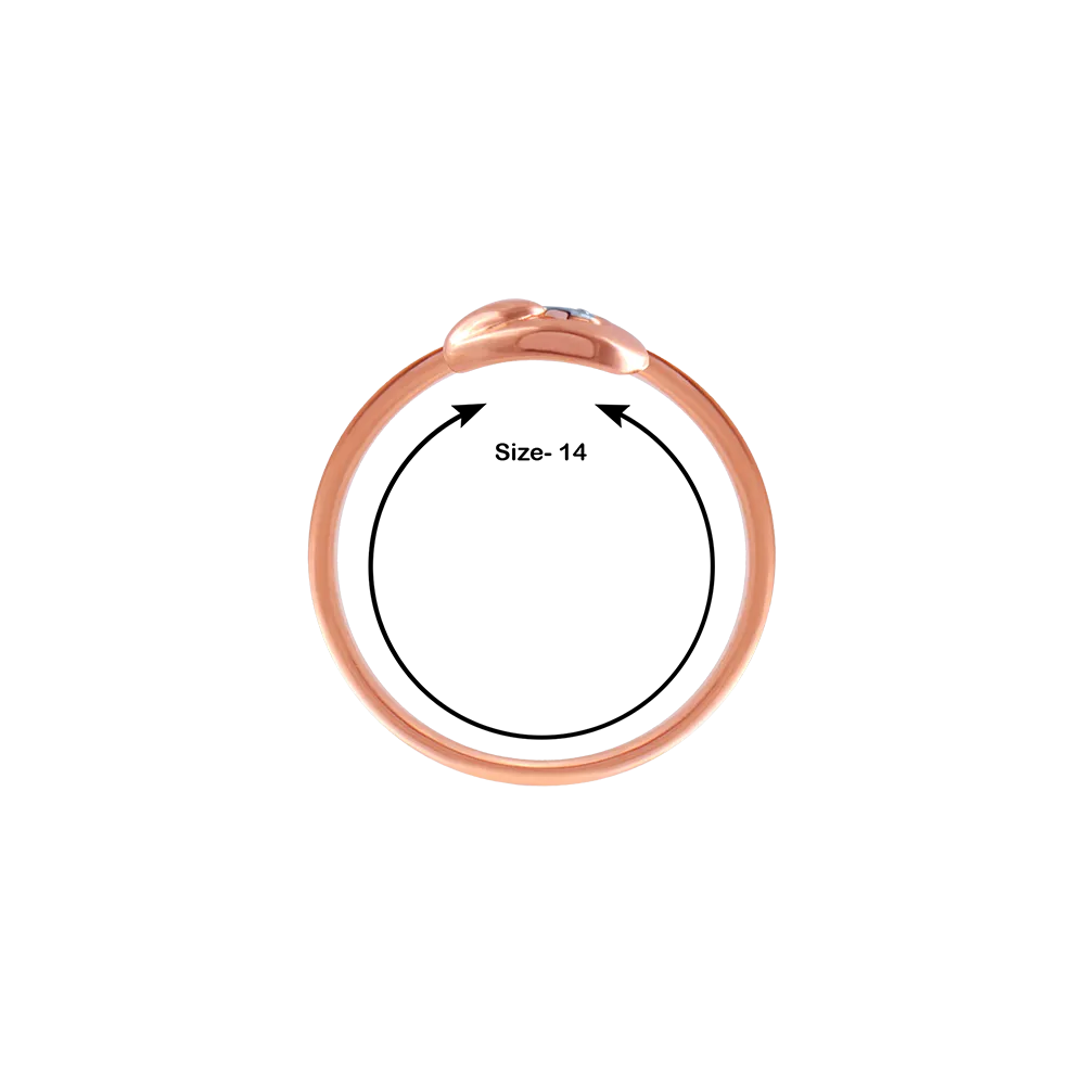 18k (750) Rose Gold And Diamond Ring For Women