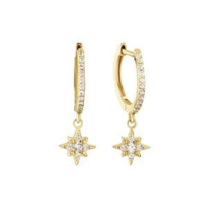 18k yellow gold earrings assembled with zirconium oxide