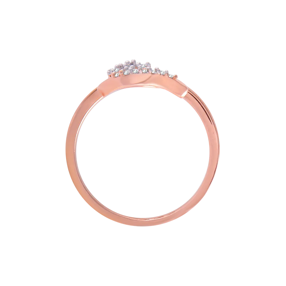 18KT (750) Rose Gold And Diamond Ring For Women