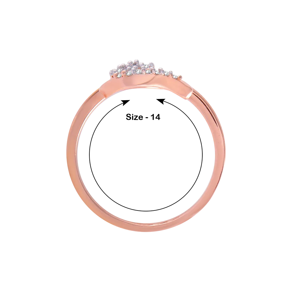 18KT (750) Rose Gold And Diamond Ring For Women