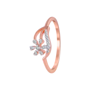 18KT (750) Rose Gold And Diamond Ring For Women