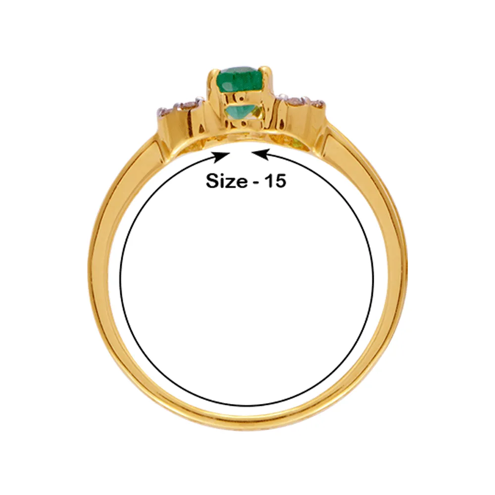18KT (750) Yellow Gold And Diamond Ring For Women