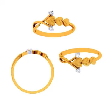 22k Heart Motif Gold Ring