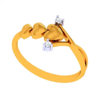 22k Heart Motif Gold Ring
