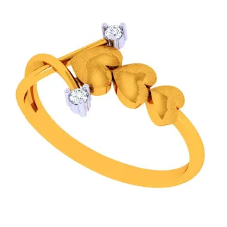 22k Heart Motif Gold Ring