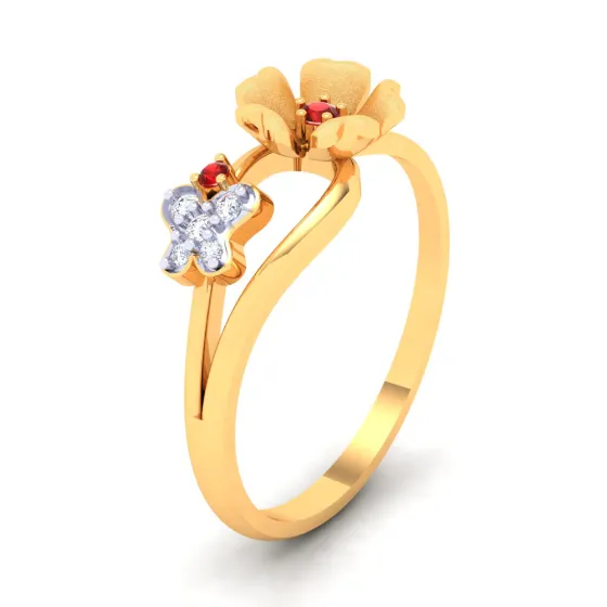 22k Stunting Gold Ring With Floral Design From The Online Exclusive