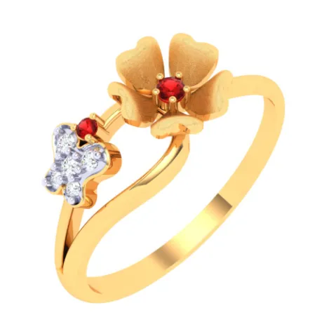 22k Stunting Gold Ring With Floral Design From The Online Exclusive