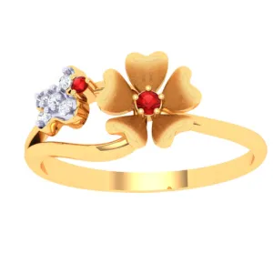 22k Stunting Gold Ring With Floral Design From The Online Exclusive