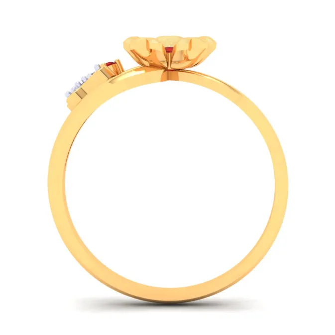 22k Stunting Gold Ring With Floral Design From The Online Exclusive