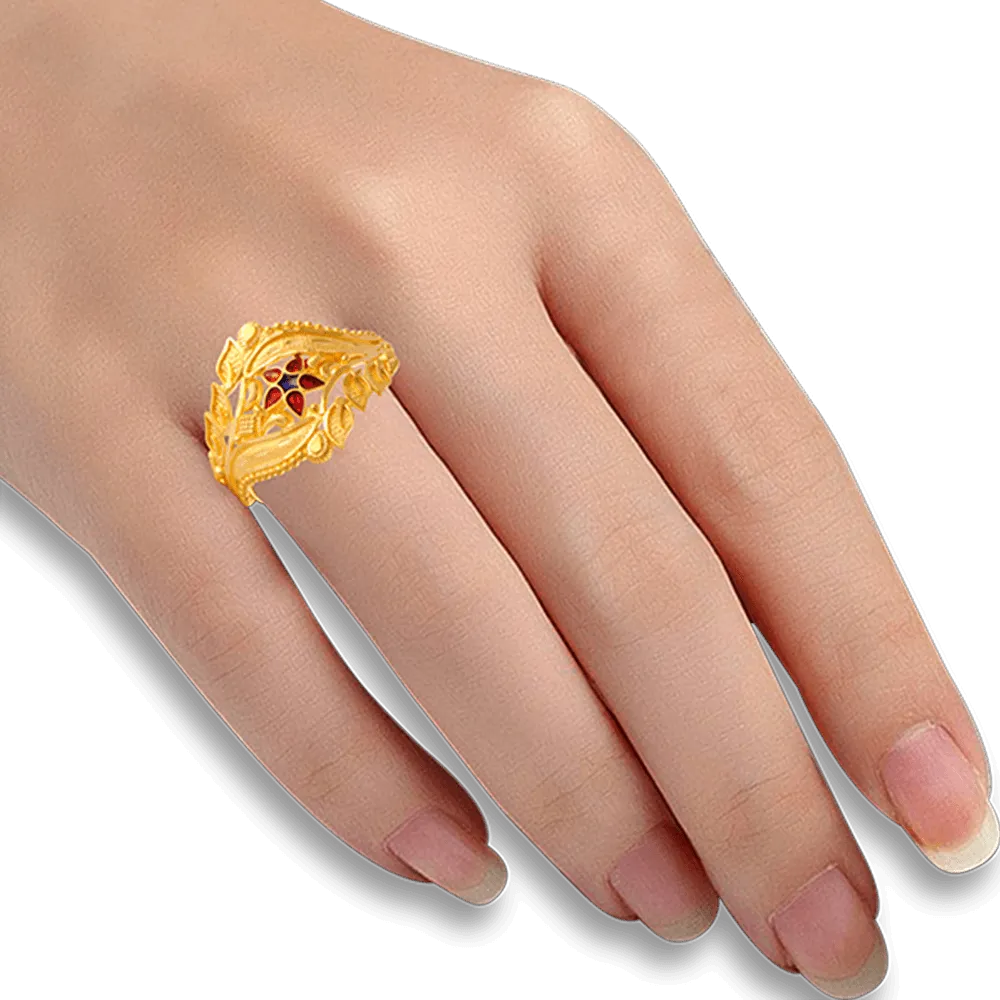 22KT Yellow Gold Ring For Women