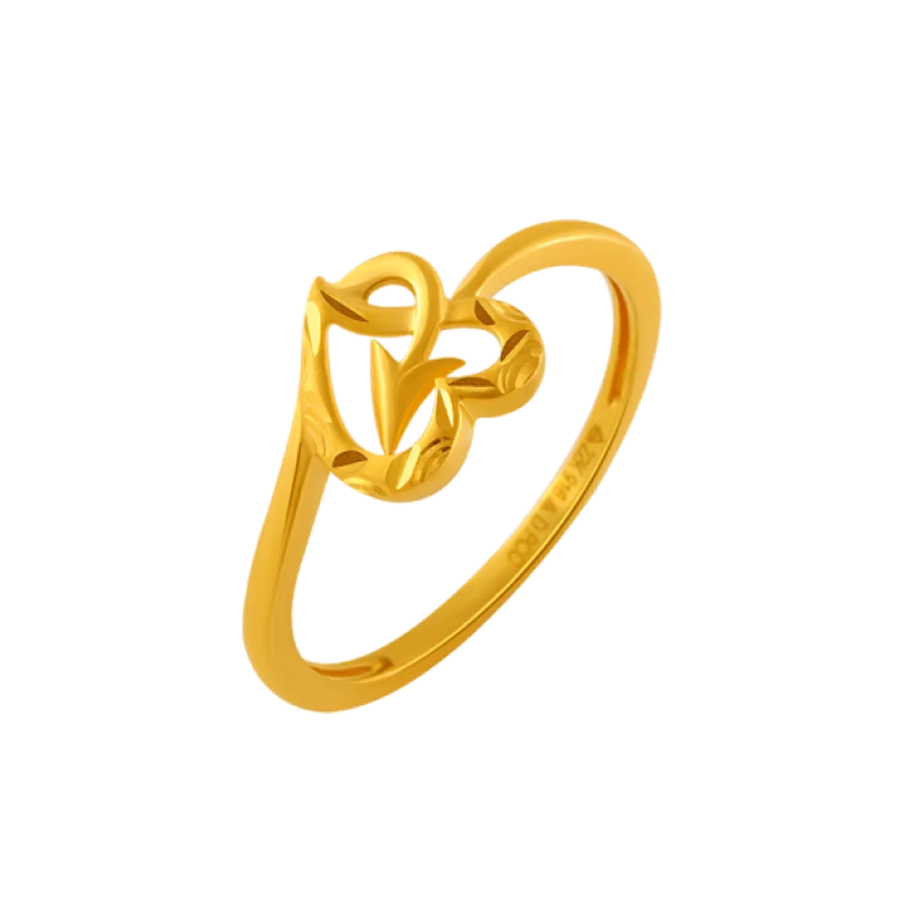 22KT Yellow Gold Ring For Women
