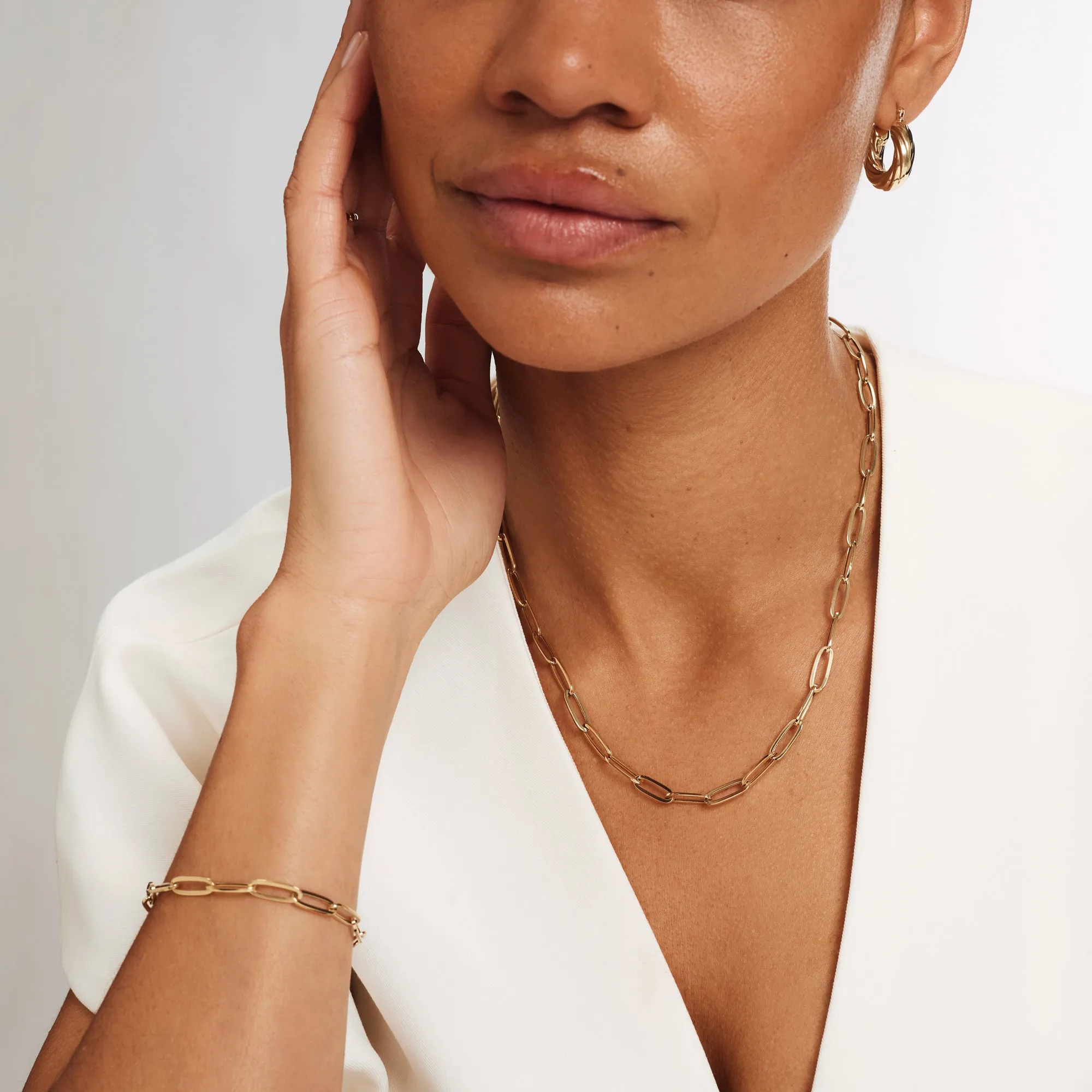 Aidee Odile 14 karat gold link bracelet
