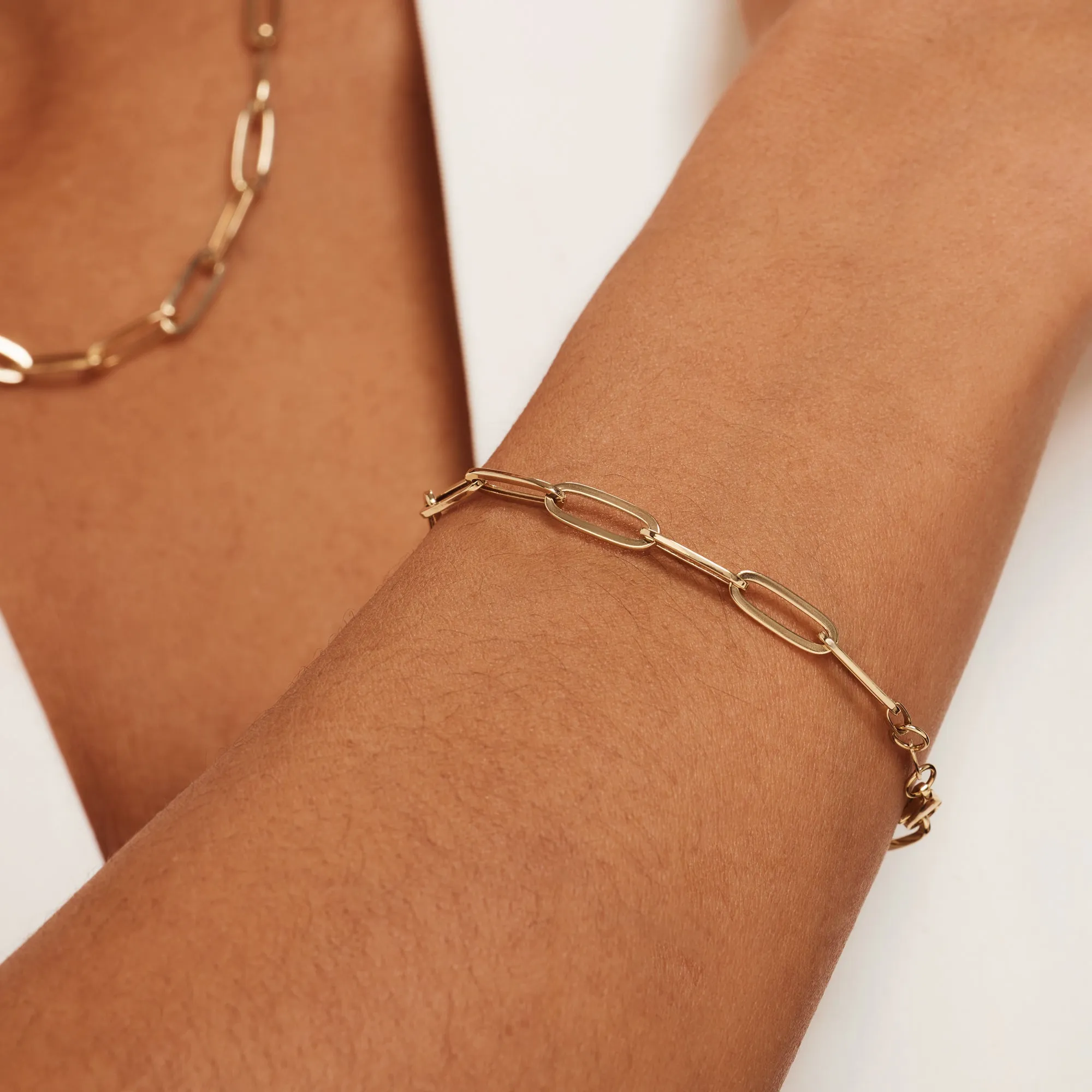 Aidee Odile 14 karat gold link bracelet