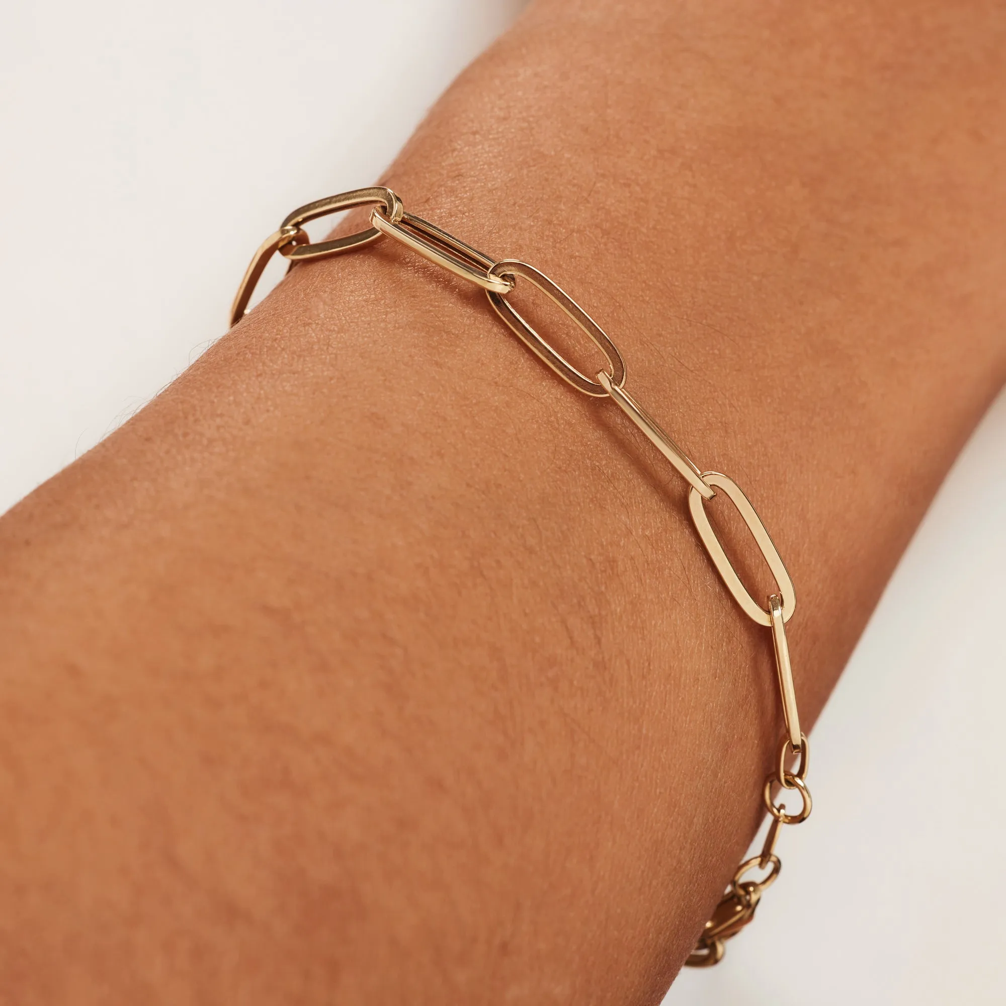 Aidee Odile 14 karat gold link bracelet