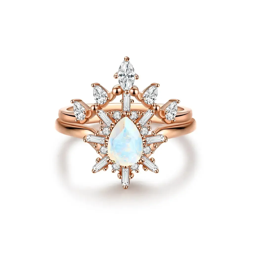 Alice Ring Set - Moonstone