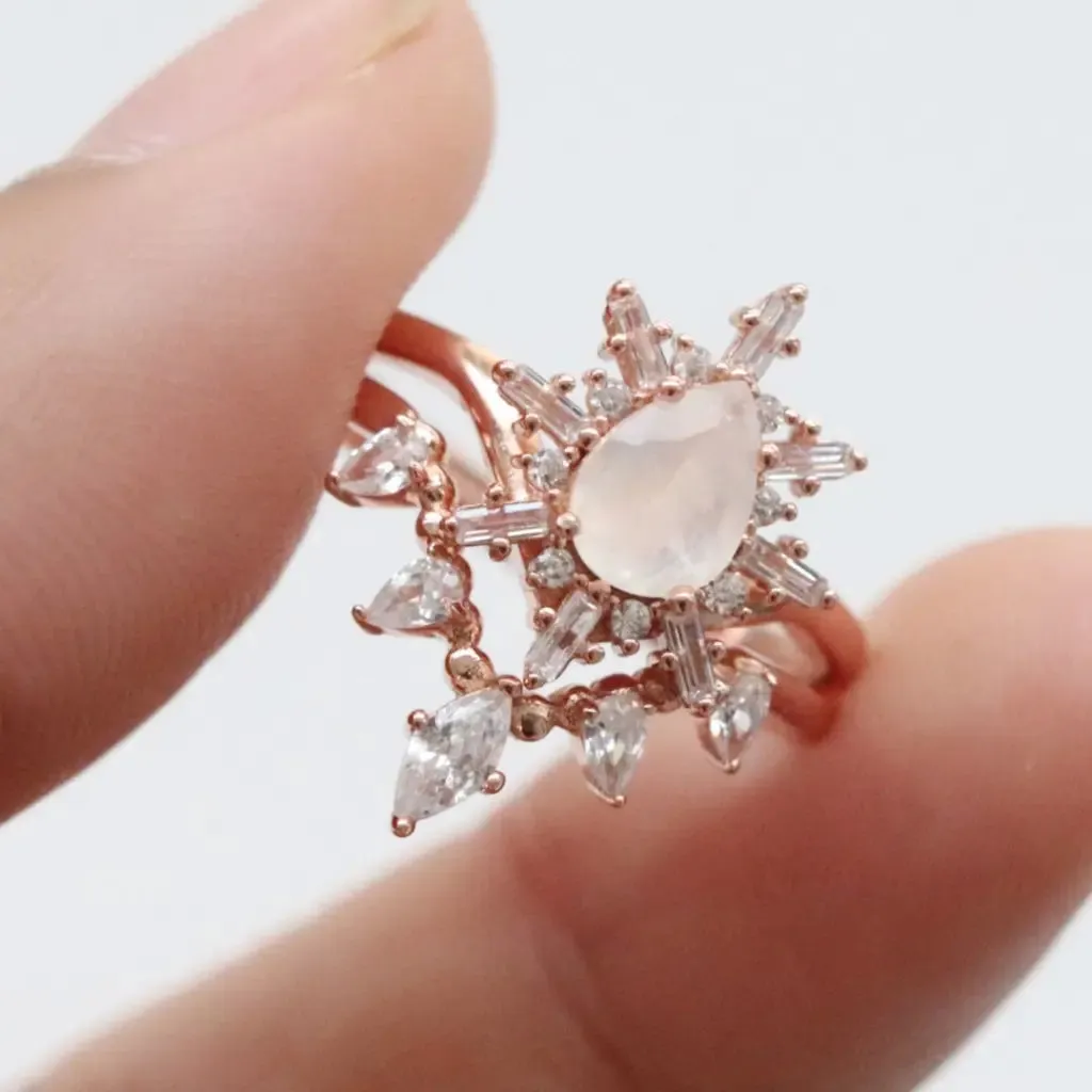 Alice Ring Set - Moonstone