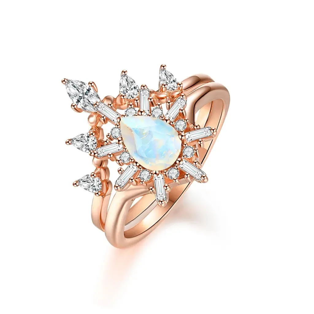 Alice Ring Set - Moonstone