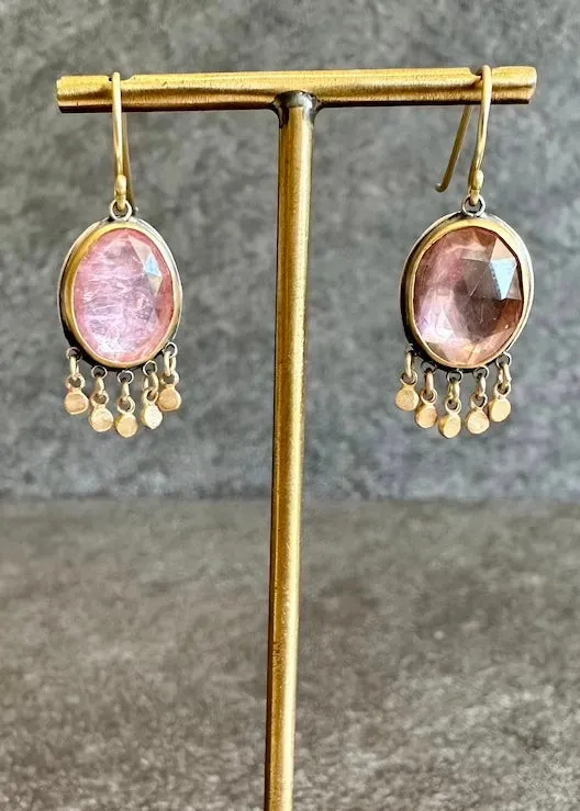 Ananda Khalsa | Rosecut Pink Tourmaline Earring