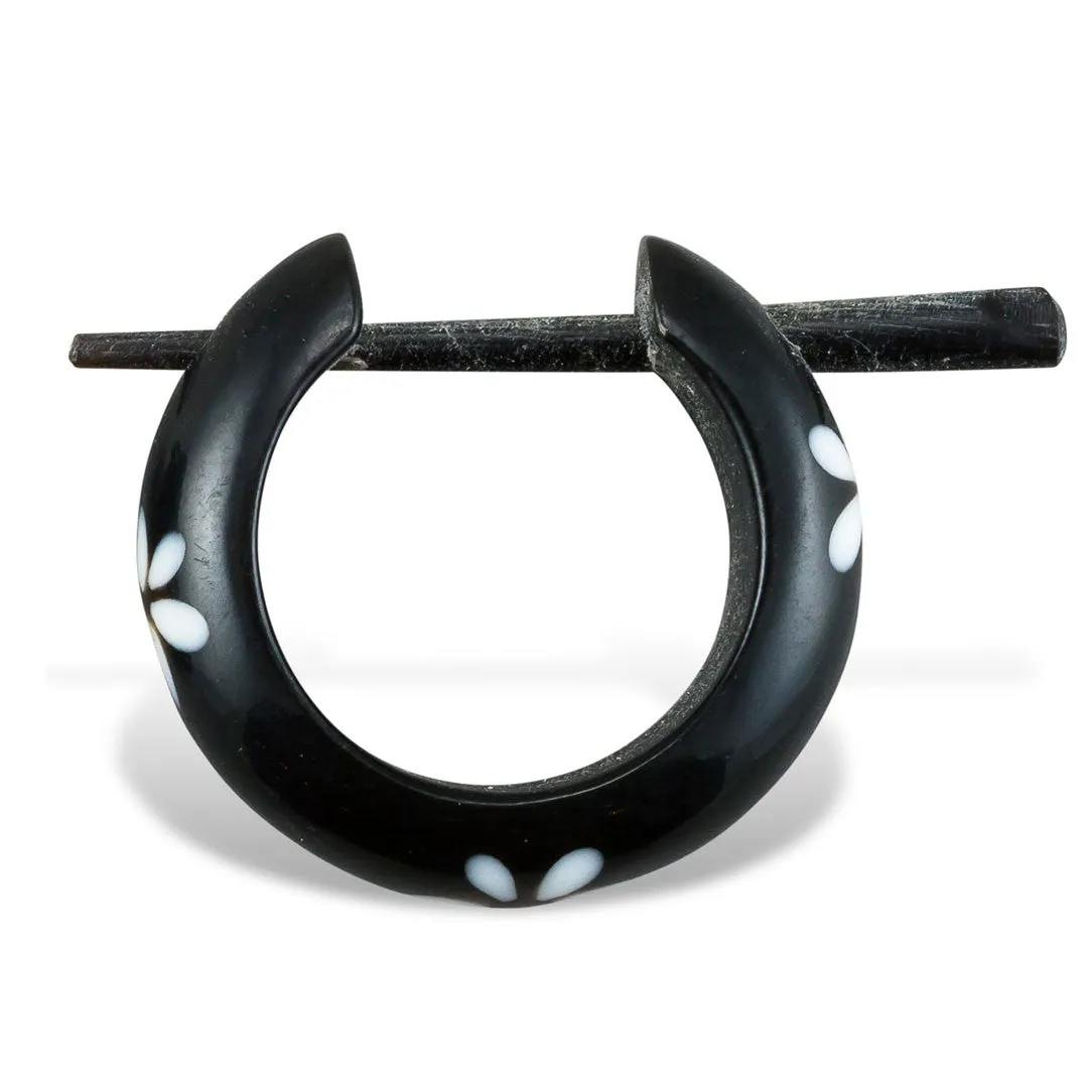 Basic Hoop with Flower - Horn
