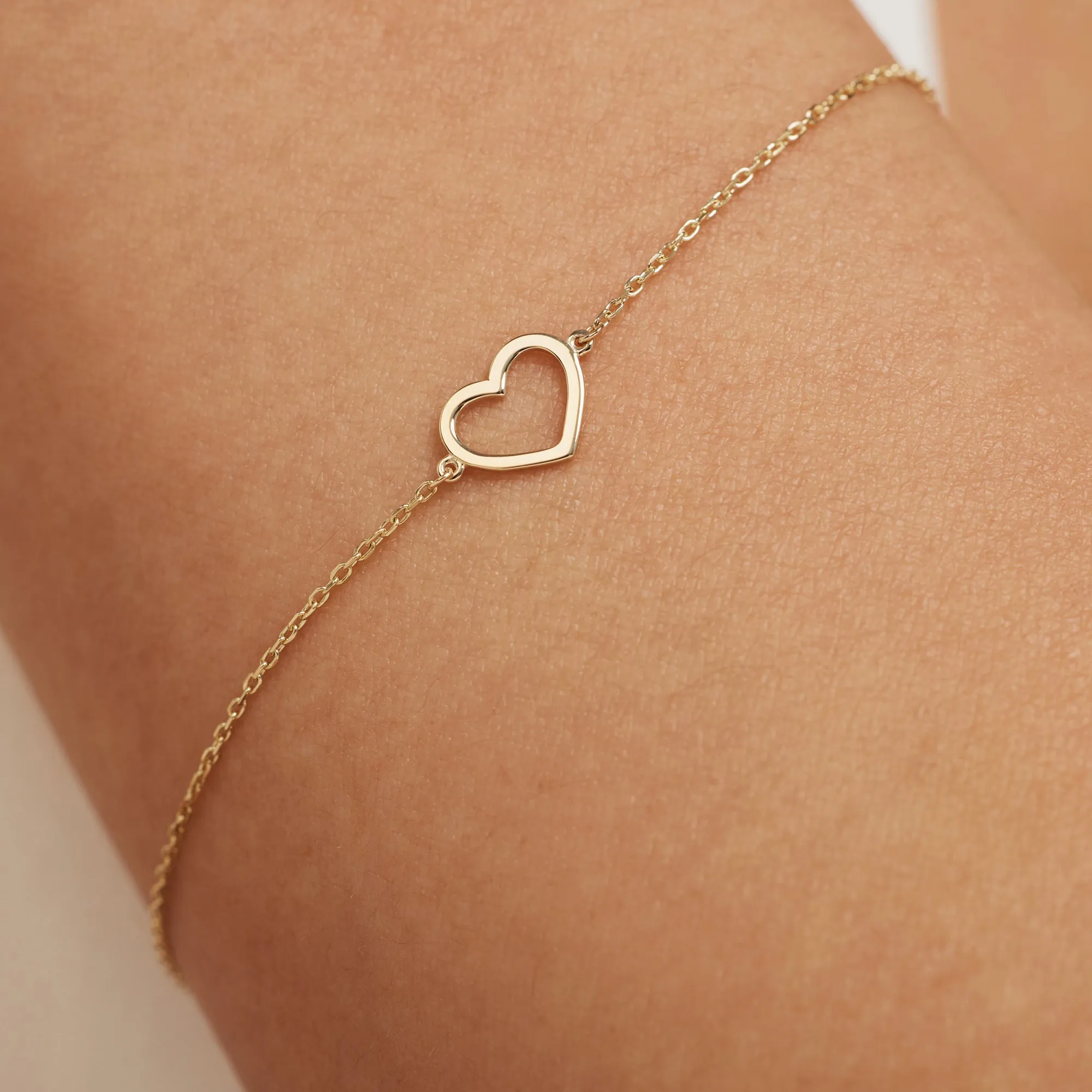 Belleville Amore 14 karat gold bracelet with heart