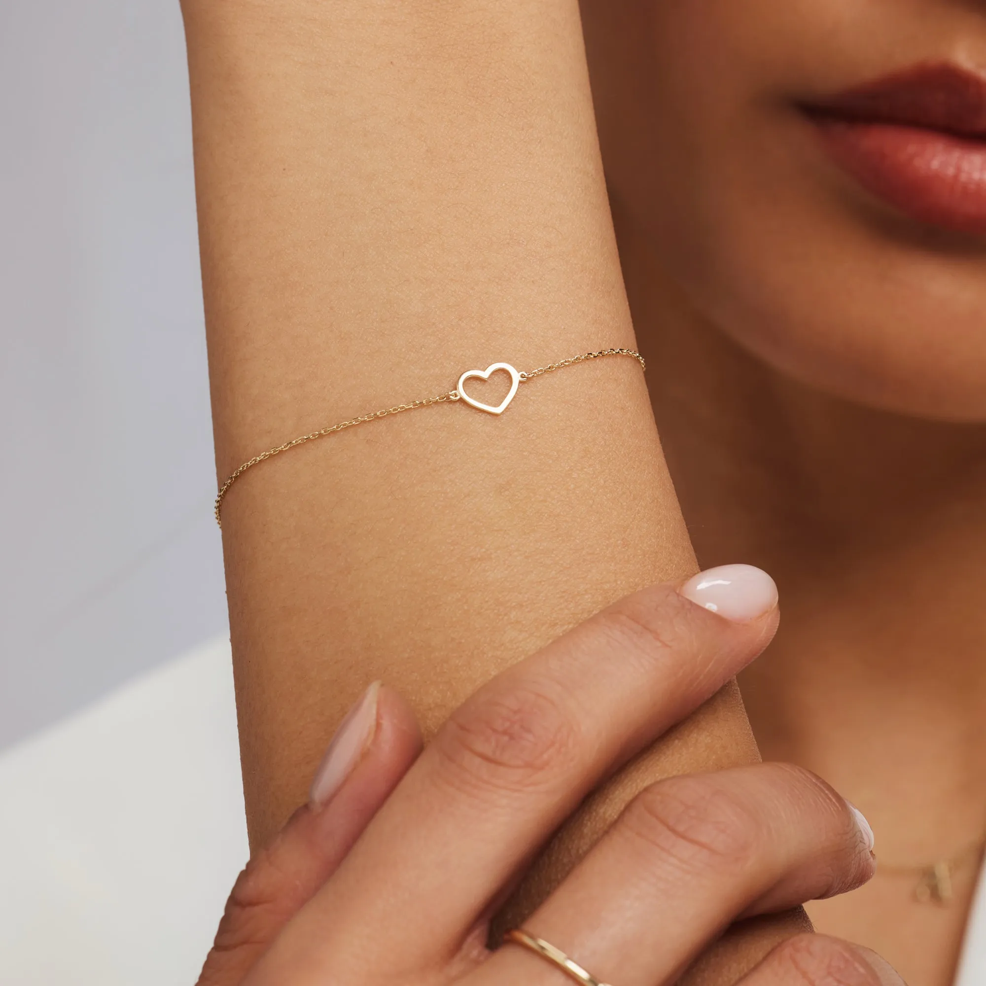 Belleville Amore 14 karat gold bracelet with heart