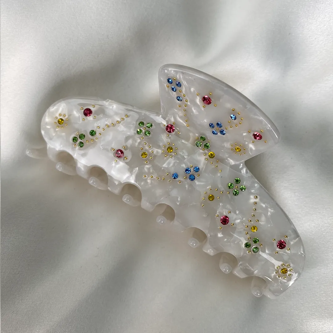 BLOSSOM CLIP MARBLE WHITE