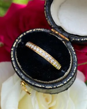 Brilliant Cut Diamond Half Eternity Wedding Ring 0.23ct 18ct Yellow Gold