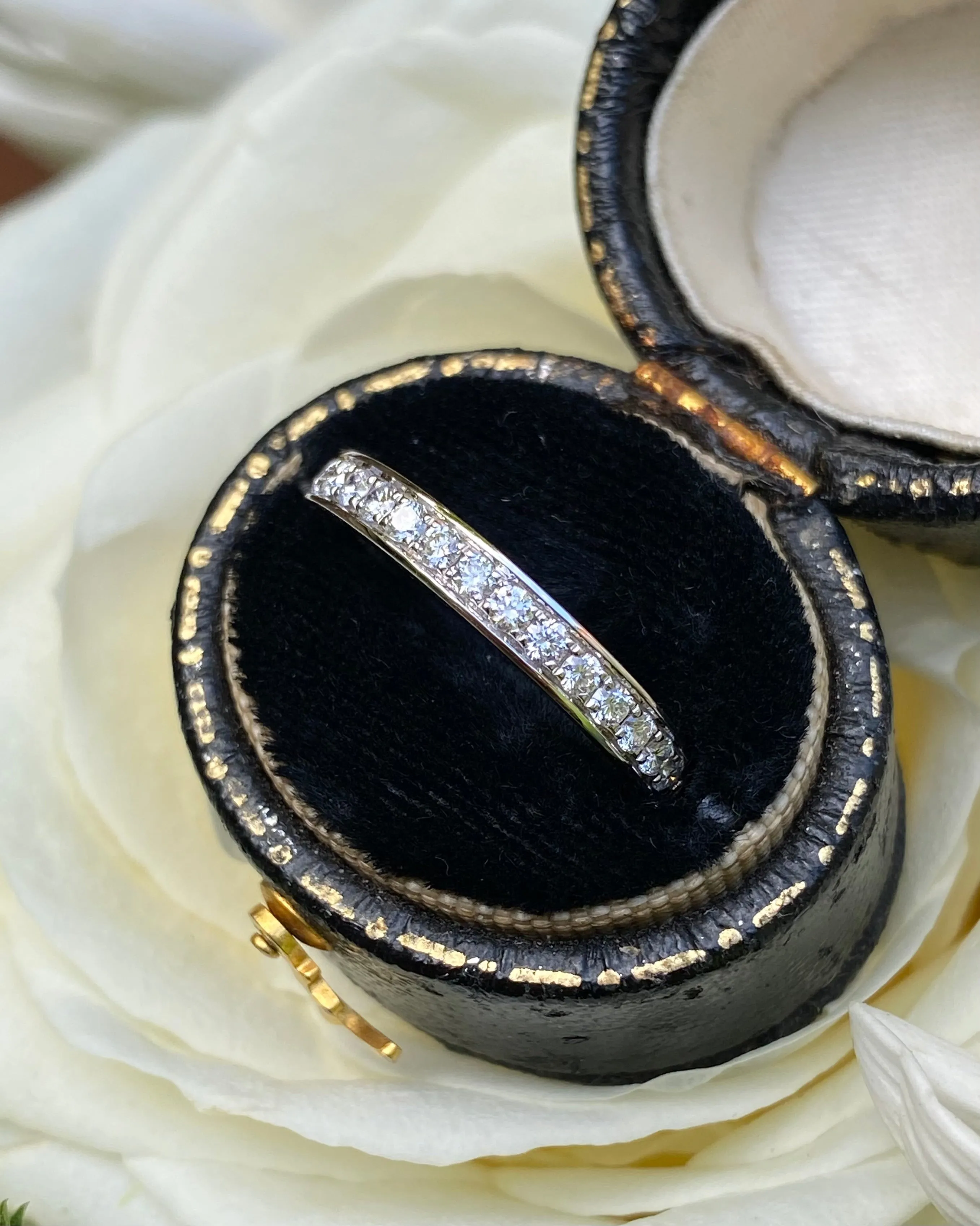 Brilliant Cut Diamond Half Eternity Wedding Ring 0.37ct Platinum