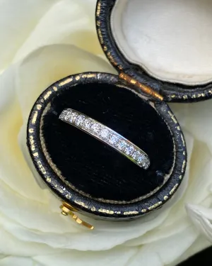 Brilliant Cut Diamond Half Eternity Wedding Ring 0.37ct Platinum