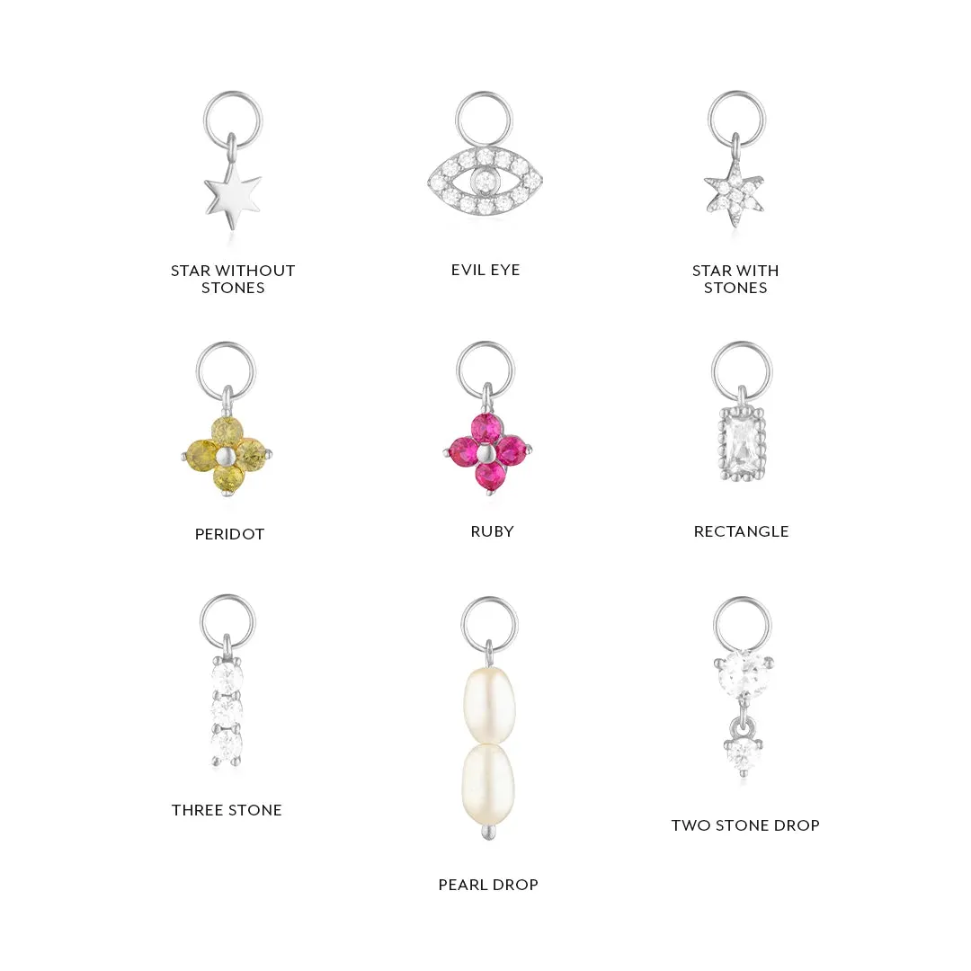 Build Your Earring Set Jet Silver