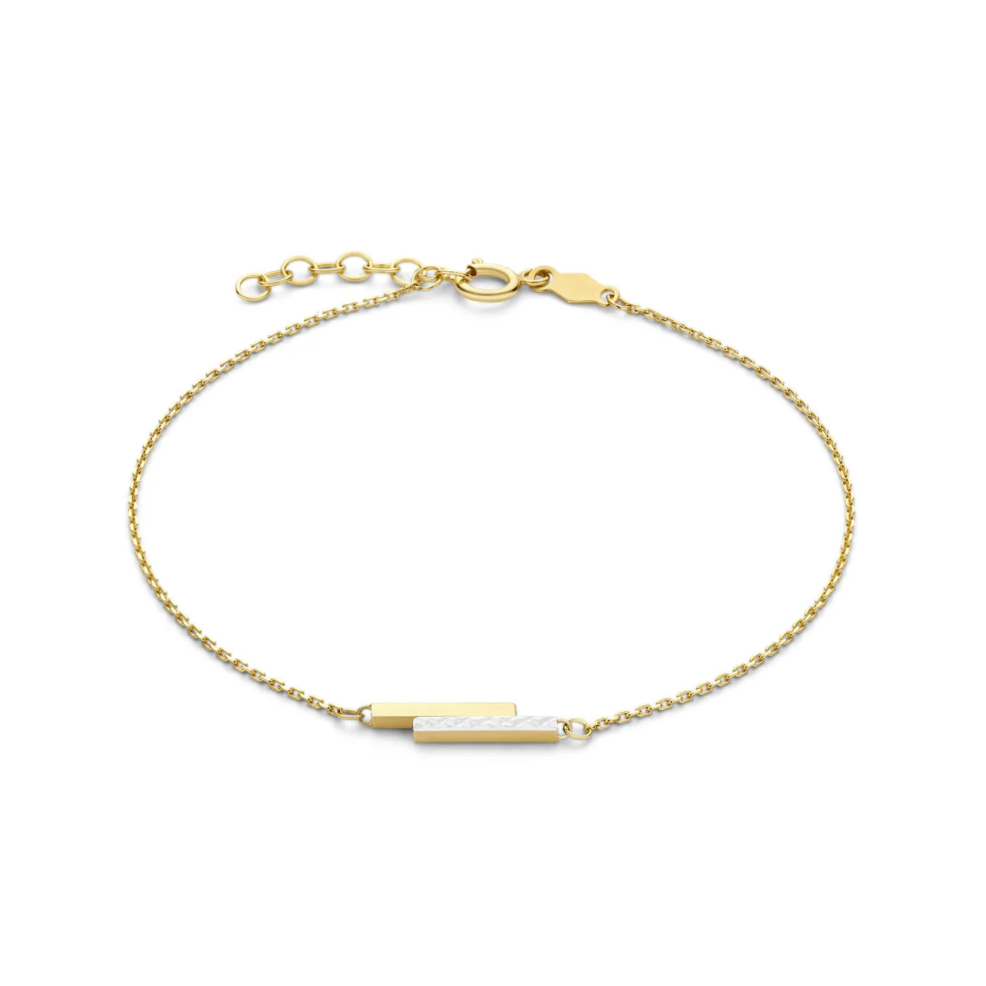 Cadeau d'Isabel 14 karat gold necklace and bracelet gift set with rods