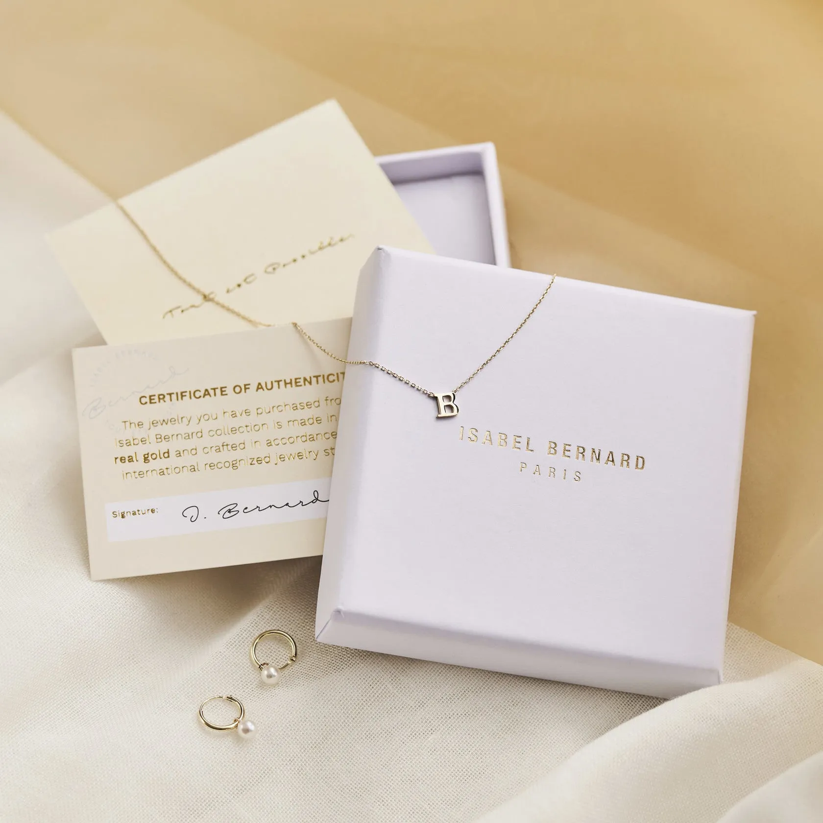 Cadeau d'Isabel 14 karat gold necklace and bracelet gift set with rods