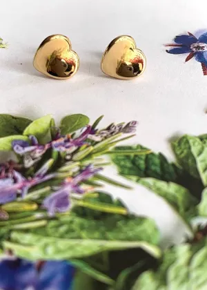 Carla Corp | 14KG Solid Heart Earring