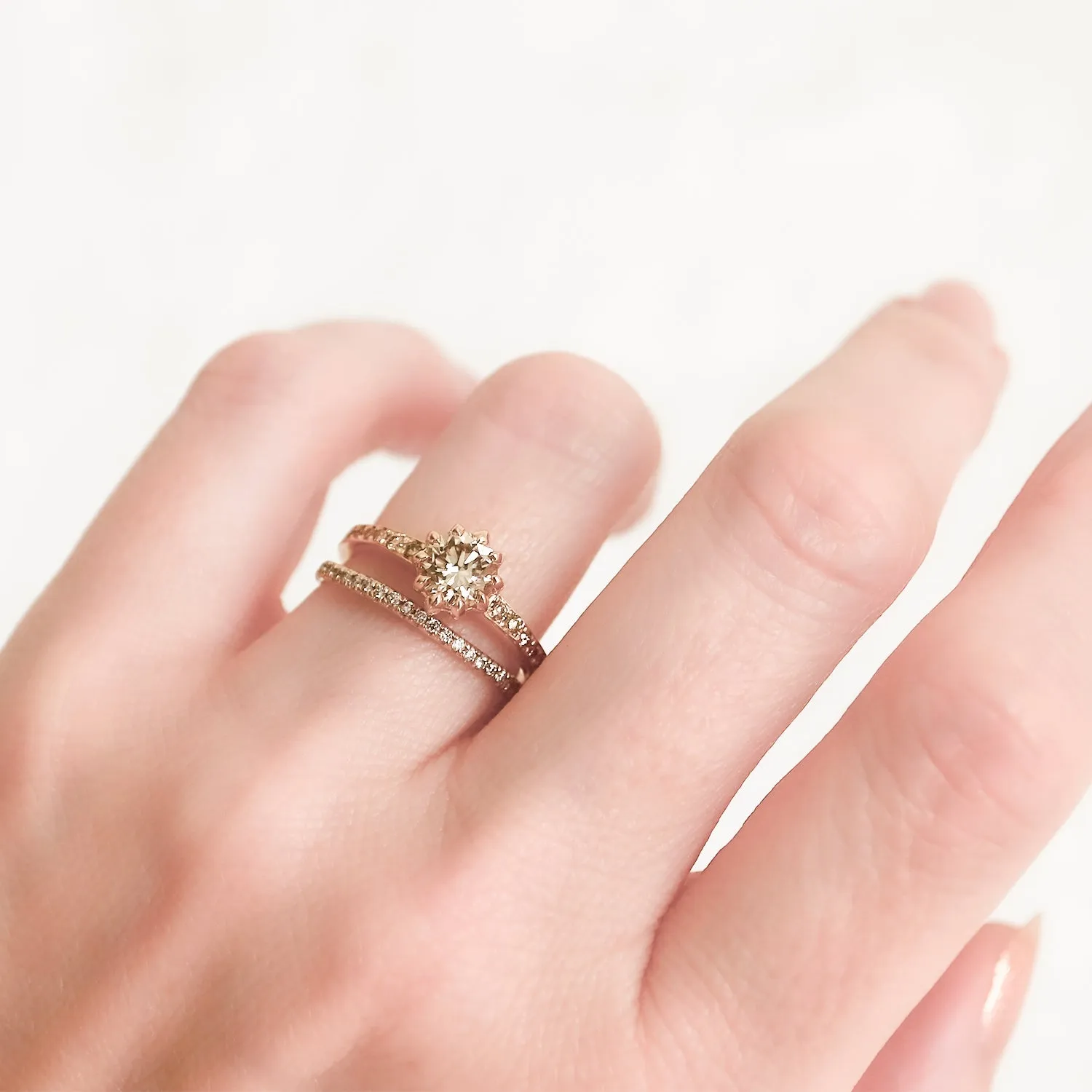 Champagne Pav?? Diamond Soir??e Ring