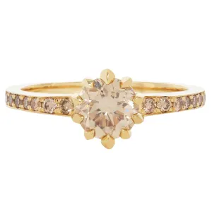 Champagne Pav?? Diamond Soir??e Ring