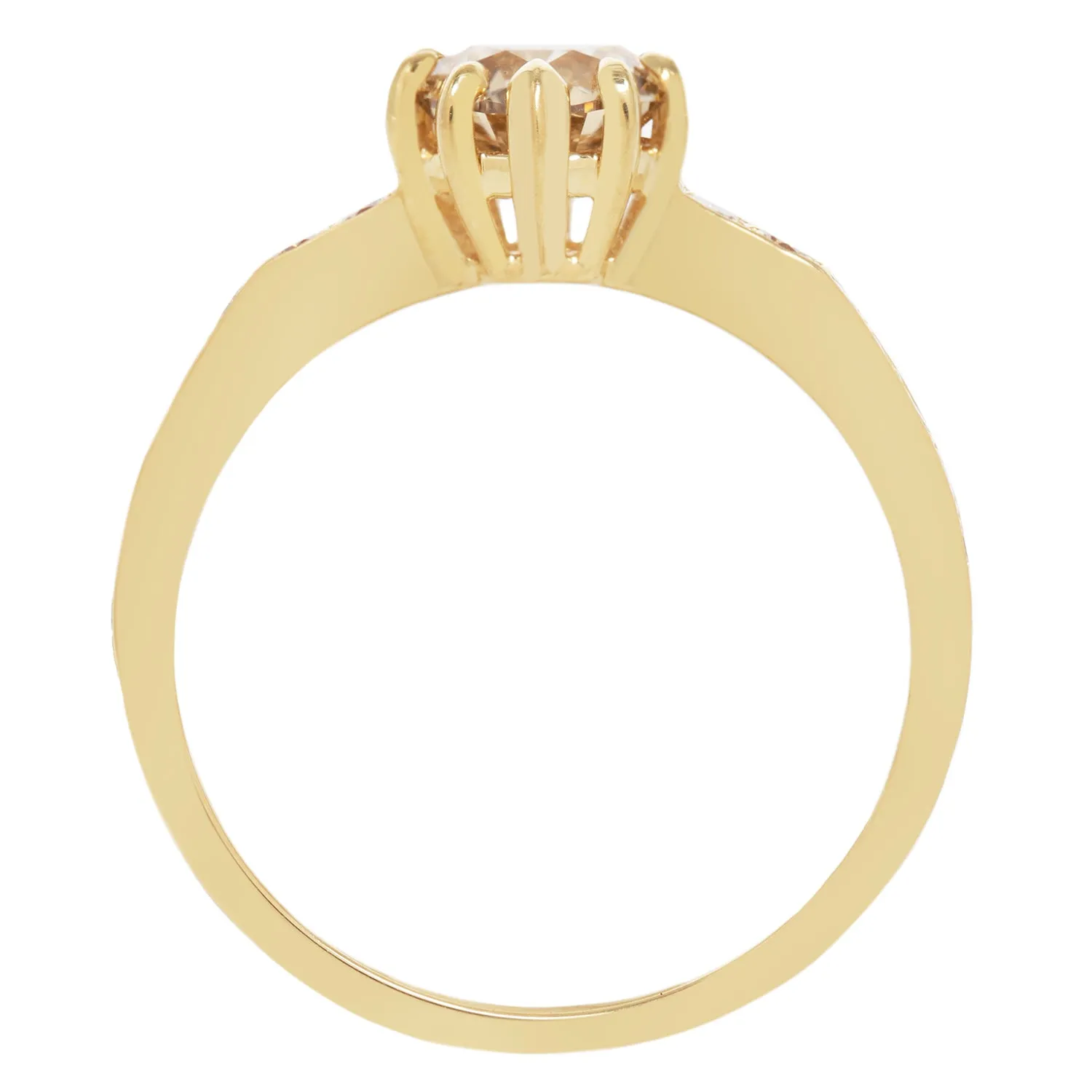 Champagne Pav?? Diamond Soir??e Ring