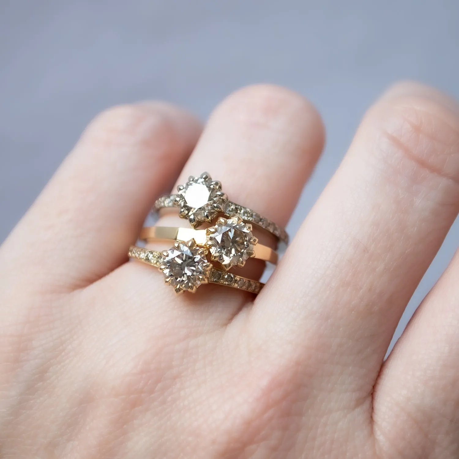 Champagne Pav?? Diamond Soir??e Ring