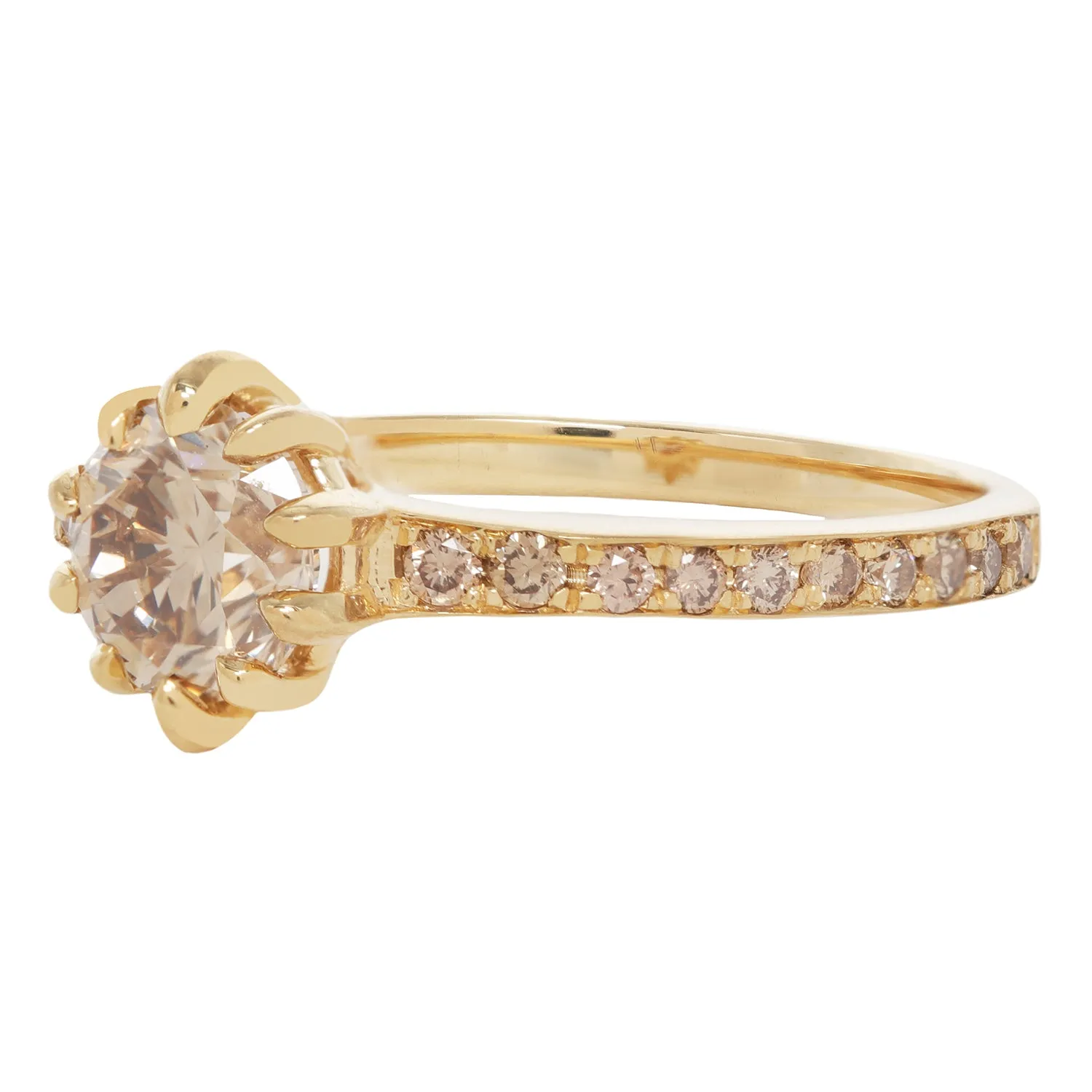 Champagne Pav?? Diamond Soir??e Ring