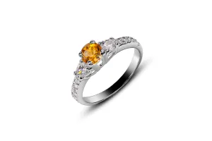 CITRINE SUNBEAM RING