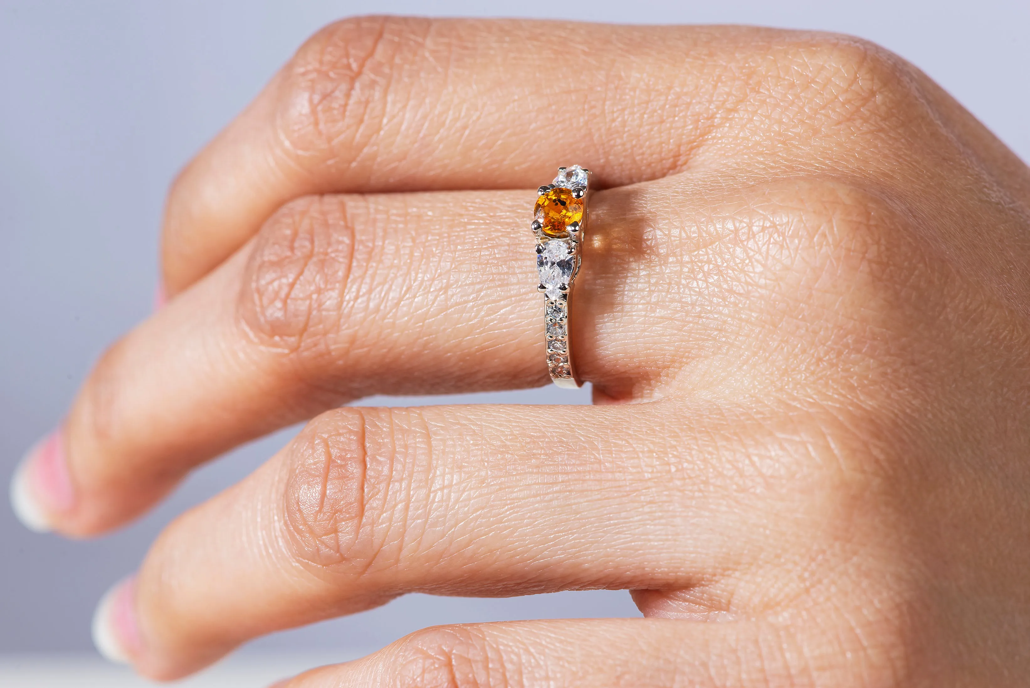 CITRINE SUNBEAM RING