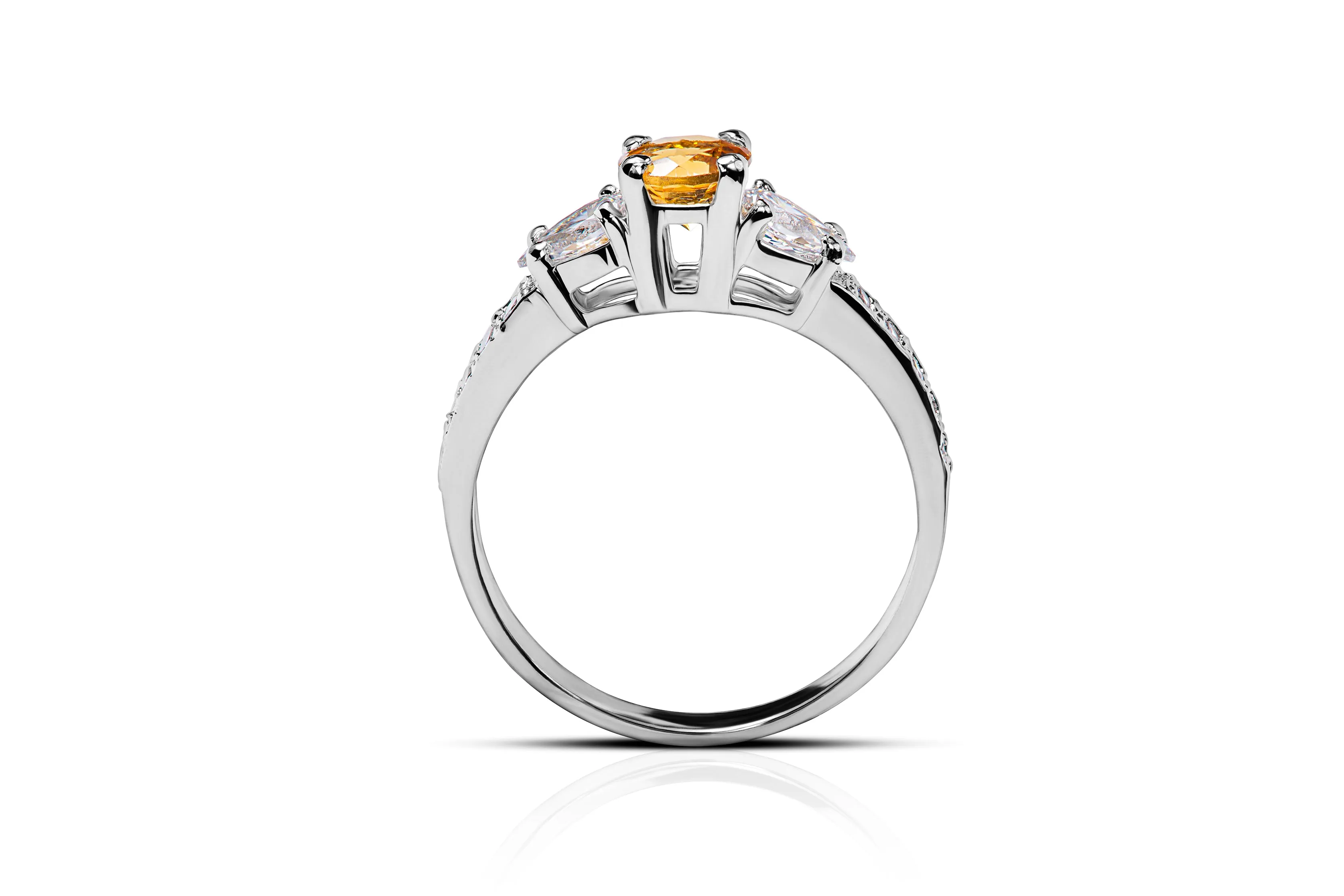 CITRINE SUNBEAM RING