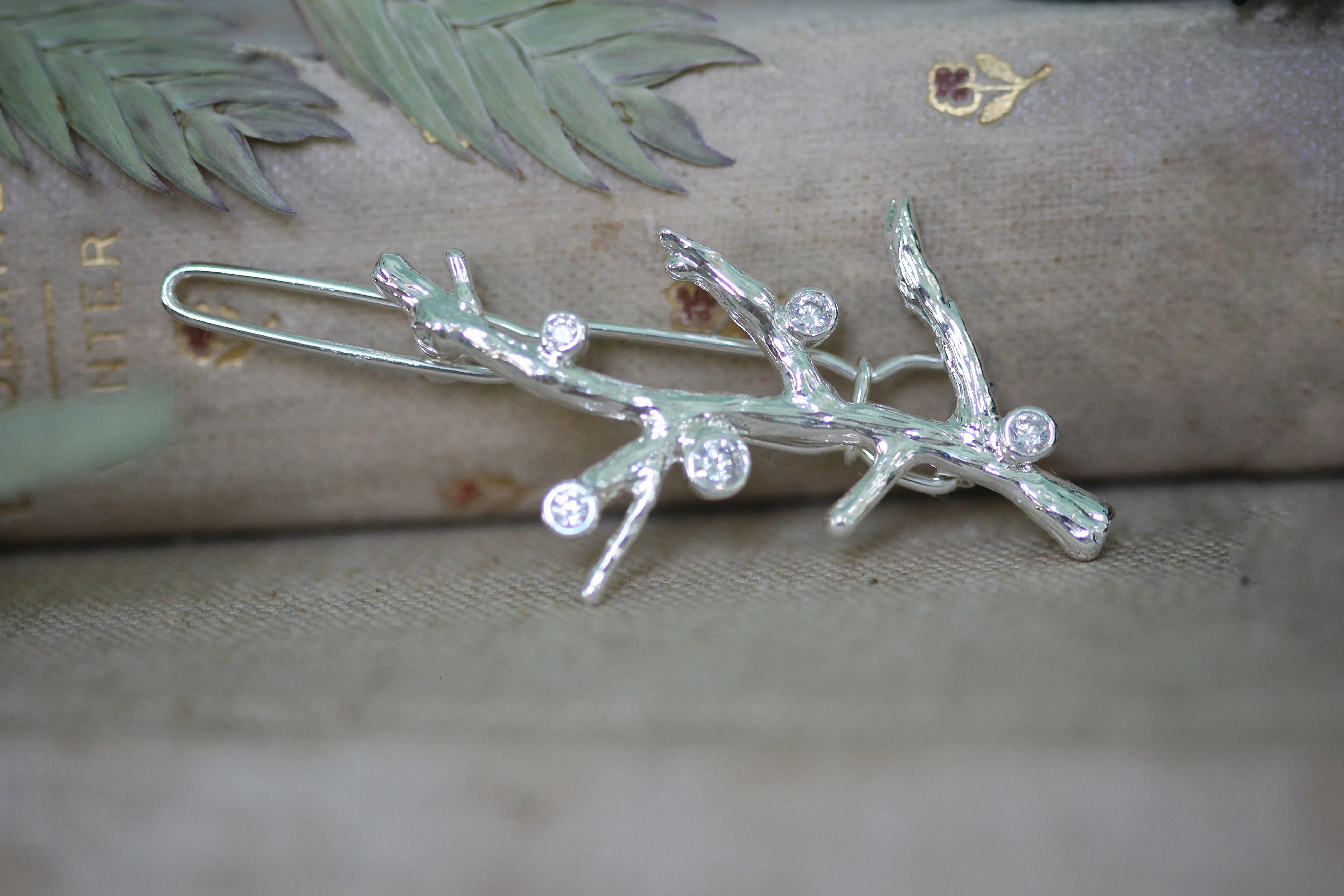 Crystals Coral Barrette
