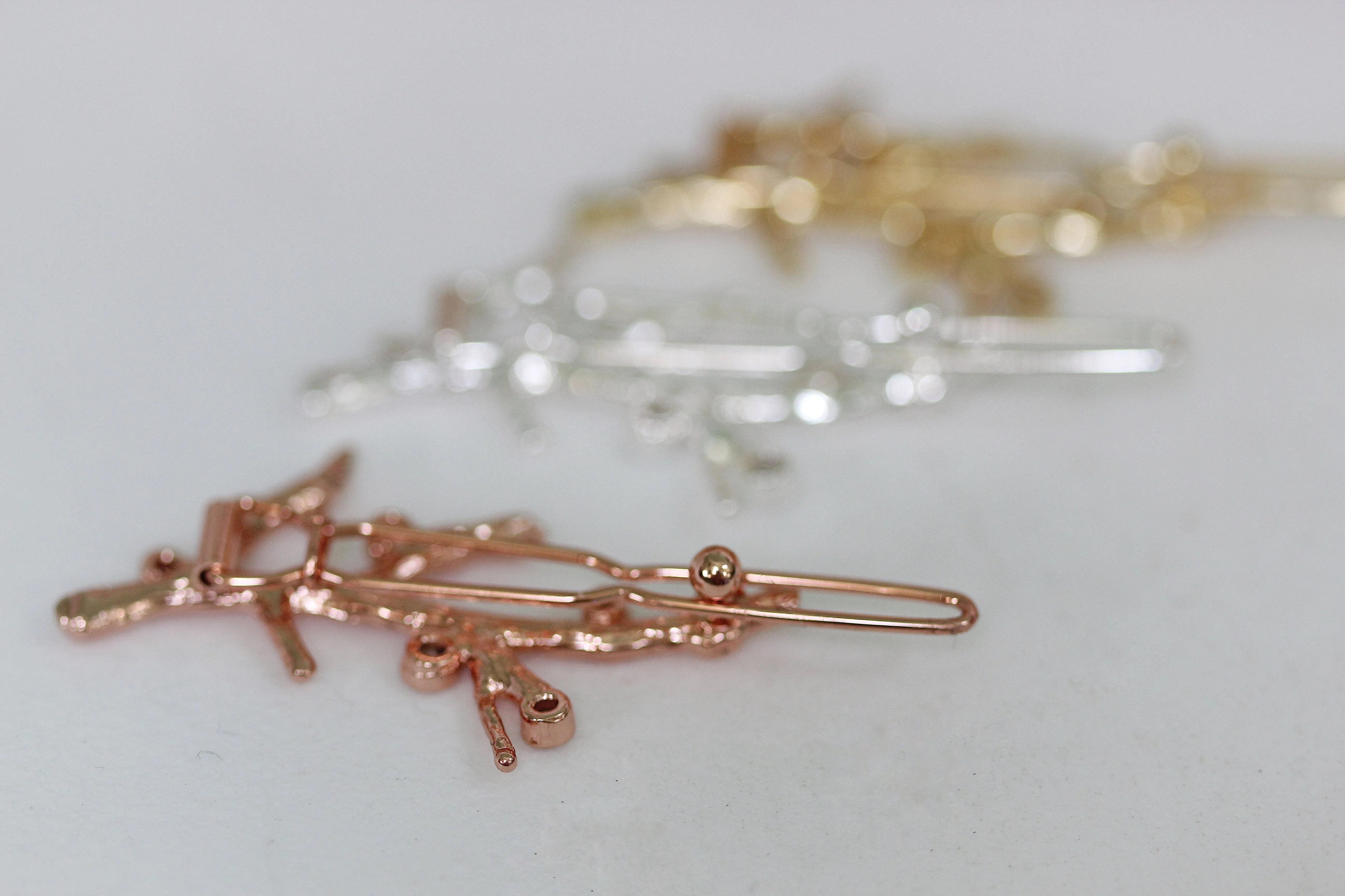 Crystals Coral Barrette